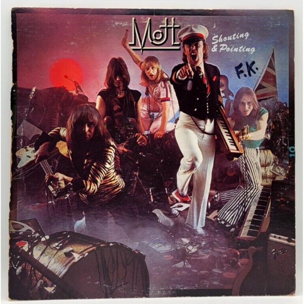 MOTT - SHOUTING & POINTING -  ROCK LP VINYL ALBUM COLUMBIA 34236‎